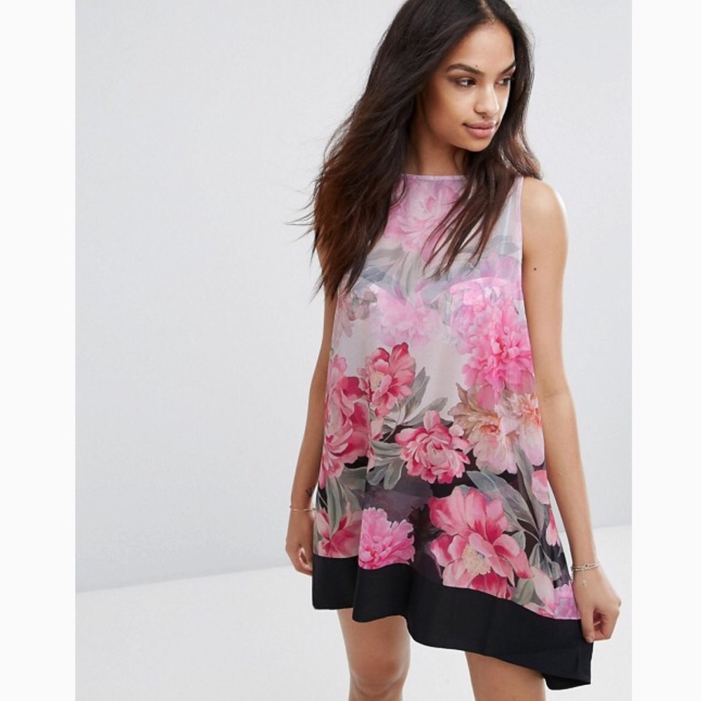 Ted Baker Painted Posies swim cover up Sz Large